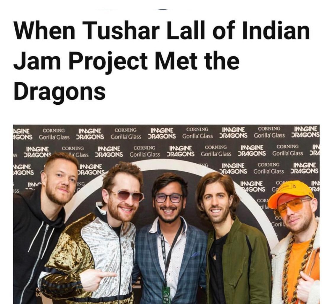 Rolling Stone India: When Tushar Lall of Indian Jam Project met the Dragons, with Tushar and Imagine Dragons